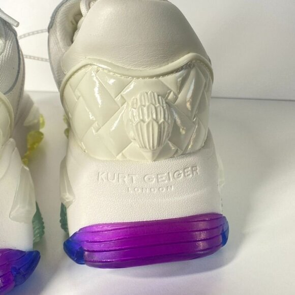 NWOT Kurt Geiger London Lettie Rainbow Platform Sneakers, size 36.5 - Picture 7 of 11